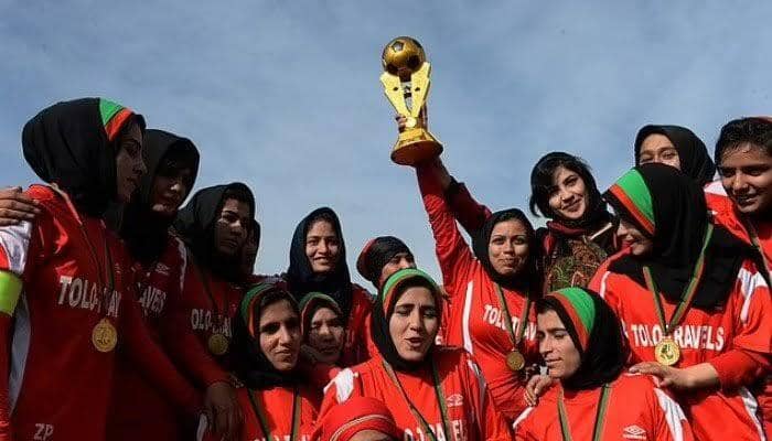 Afghan women footballers