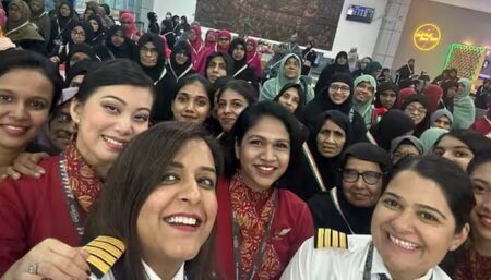 Breaking Barriers: Indian Airline's Landmark All-Female Crew on Hajj Flight